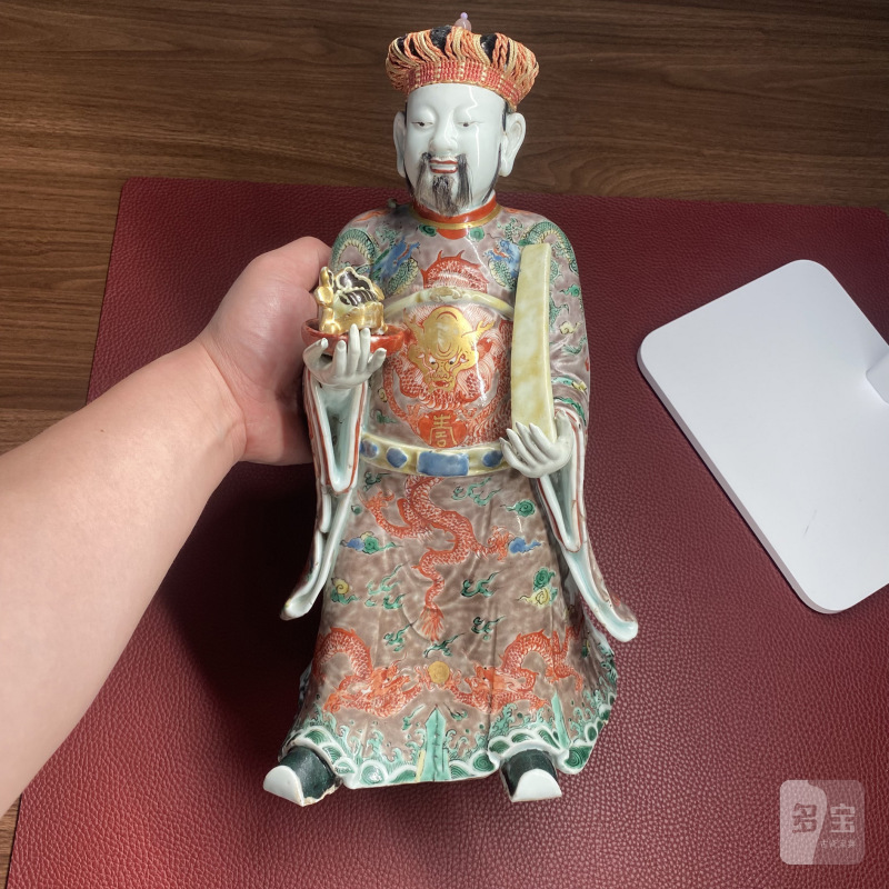 清康熙 五彩文昌帝君像 - 图3